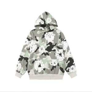Denim Tears Camo Cotton Wreath All-Over Print Hoodie Size M
